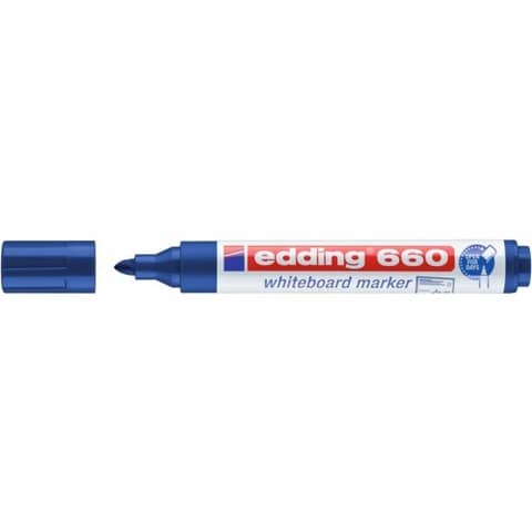 Marcatore per lavagne bianche edding 660 punta conica 1,5-3 mm blu E-660 003